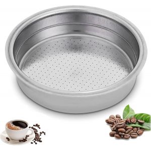 KAL-Mm Filtre Non-Pressurisé, Filtre À Café En Acier Inoxydable Panier-Filtre Monocouche Sans Pression, Panier-Filtre À Expresso Pour Accessoires De Café Capsule Réutilisable Rechargeable (Single C - Neuf