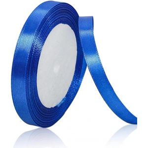 Ruban Satin Bleu 10mm,22m Ruban Satin Bleu Roi,Ruban Cadeau Emballage,Ruban Noel Ruban Tissu Pour Ballon,Couture,N?Uds,Artisanat,Bouquet,Décoration De Mariage,Voitures,Emballage Cadeau - Neuf