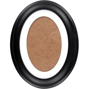 Bilderrahmen Oval Schwarz, 7 Zoll Vintage Bilderrahmen Oval Holz Antik Fotorahmen Wanddeko Ovale Bilderrah f&uuml;r Wohnzimmer Schlafzimmer - Neuf