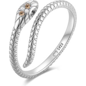 Tianyi-Bague En Argent Pour Femme Form&eacute; Par Un Serpent. Bague Pour Femme En Argent Plaqu&eacute; En Argent Ou Or. Bijoux Femme Id&eacute;al Pour Le Couple, Les Cadeaux Pour Le M&egrave;re, Fille... Bague Argent 925 Femme - Neuf