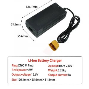 3s 12.6v 3a Alimentation Batterie Au Lithium Li-Ion Batterites Chargeur Ac10.8v 11.1v 12 V Volt Connecteur Cc 100-240v Eu Us Uk-Au Plug-Xt90 M - Neuf