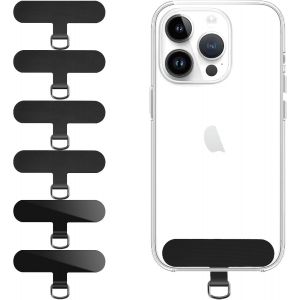 Lot De 6 Languettes D'attache Pour Cordon De T&eacute;l&eacute;phone Portable, Patch Universel Sans Adh&eacute;sif, Pi&egrave;ce De Rechange Pour Sangle - Neuf