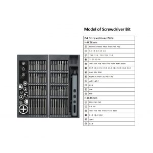 Tournevis &eacute;lectrique sans fil au lithium avec LED et coffret de 68 embouts. - Neuf