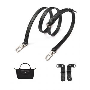 Cuir Bandouli&egrave;re Sac &Agrave; Main Sangle De Remplacement Compatibilit&eacute; Avec Longchamp Le Pliage Sachets Kit De Conversion Sac Bandouli&egrave;re Bandouli&egrave;re, Noir - Neuf