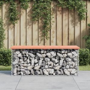 Prolenta Premium - Banc De Jardin Design Gabion 103x44x42cm Bois Massif De Douglas - Neuf