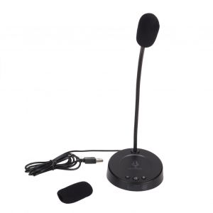 Microphone de bureau a reduction de bruit, tube metallique a 360 degres, anti-interference, USB RVB, pour reunion de bureau - Neuf
