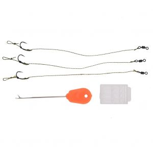 Kit De Montage Pour La Peche A La Carpe Avec Aiguille A Appat, Emerillon Et Spinner - Neuf