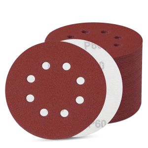Disque de Ponçage 80pcs Disques Abrasifs Taille de 125mm Idéal pour Poncer/Polir/Dérouiller,Meule d angle (80 pièces grain 60) - Neuf