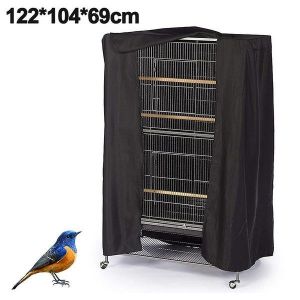Housse de protection amovible pour cage à oiseaux - Tissu Oxford élégant et durable, bloque la lumière du soleil, accès et rangement faciles, 122 cm x 104 cm x 69 cm - Neuf