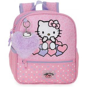 KALSC-Hearts&Dots Sac À Dos Préscolaire Adaptable Au Chariot Rose 23X25X10 Cm Polyester 5,75 L - Neuf