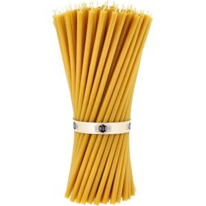 Bougies En Cire D'abeille Pure - Bougies Coniques Hautes, Fines - Bougies Décoratives Pour La Prière D'église, La Décoration Ou Les Bougies D'anniversaire - Longueur 16 Cm, 50 Pièces - Neuf