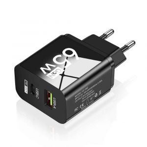 Chargeur Gan Total 65w Usb Type C Pd,Charge Rapide Pour Iphone 15 14 13 Xiaomi 14 Samsung Oneplus,Adaptateur Mural Pour T&eacute;l&eacute;phone Rapide--Black Eu - Neuf