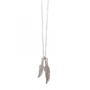 Collier À Deux Plumes En Argent - Neuf