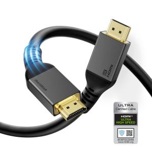 SUNY-Certifié Câble Hdmiultra Haute Vitesse 7M,Cordon Mural Hd 48 Gbit/S Cl3 Plénum,10K 8K120Hz 4K144 Earc Rtx 3090 Hdr10 4:4:4 Hdcp 2.2&2.3 Dolby Compatible Avec Ps5,Xbox Series X,Lg Tv - Neuf