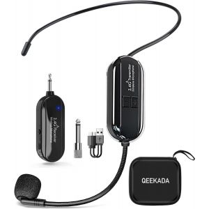 Microphone 2.4G Sans Fil, Casque Pour Guide Touristique/Enseignement Discours, Transmission Sans Fil Jusqu'&Agrave; 50M - Neuf