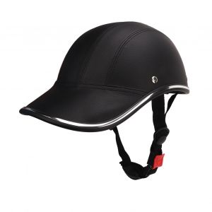 Casque De Moto Demi-Casque Noir Pour Velo, Skateboard, Protection Pour Les Amateurs De Sports De Plein Air - Neuf
