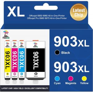 903XL Ink Cartridge Compatible with HP 903XL Pack of 4 Cartridges for OfficeJet 6950, 6960, 6970 - Neuf