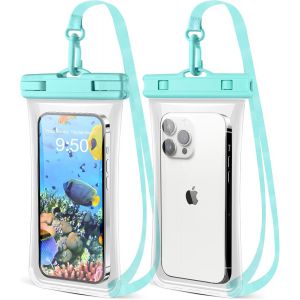 Kal-Pochette Étanche Smartphone [Lot De 2], Sac Étanche Ipx8 Pour Téléphone [Cadre 3d Sans Soudure] Coque Waterproof Pour Iphone 15 Pro Max 14 13 Galaxy S24 S23 Ultra, Jusqu'à 6.9 - Neuf