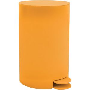 KALANKA-, Poubelle à cosmétiques Modèle Osaki, 3 litres, Couvercle, Poubelle à Pédale pour Toilettes Salles de Bain, Compact, Petit Espace, avec Récipient intérieur Amovible, Safran - Neuf