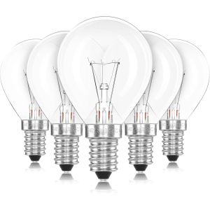 Ampoule de Four E14 G45 220V Dimmable,Ampoule Four 300 Degr&eacute; R&eacute;sistante Lampe Four E14 400LM Blanc Chaud 2700K,45MM Golf Ampoule E14 pour Four,Cuisini&egrave;re,Micro-ondes,Lampe &agrave; Lave,Lot de 5 - Neuf