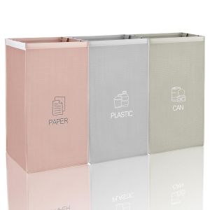 Lot de 3 syst&egrave;mes de tri s&eacute;lectif,&agrave; 3 compartiments,sacs de recyclage,syst&egrave;mes de tri s&eacute;lectif,pour papier us&eacute;,verre us&eacute;,poubelle pliable,pour cuisine,meuble inf&eacute;rieur,syst&egrave;me de tri - Neuf