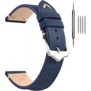 CAUC-Bracelets de Montre en Cuir Vintage fabriqu&eacute;s &agrave; la Main Bracelets en Cuir Plus de Couleurs 18mm 19mm 20mm 22mm - Neuf