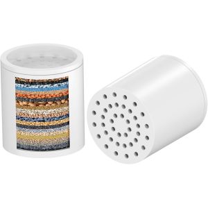 2 Cartouches Filtre de Douche , Eliminent 99% du Chlore et des Substances Nocives, Am&eacute;liore la Sant&eacute; de la Peau et des Cheveux, r&eacute;approvisionne en vitamine C,Installation Facile - Neuf