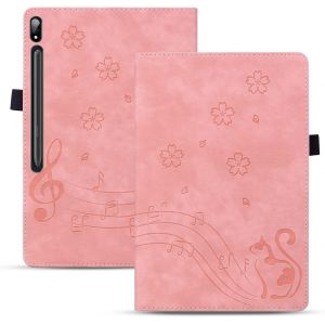 Coque Pour Samsung Galaxy Tab S9 Ultra/Tab S8 Ultra 14.6 2023/2022 (Sm-X910/X916b/X900/X906) Cuir Flip Case Housse Étui Tablette Avec Support Cover, Rose Chat.[F6079] - Neuf
