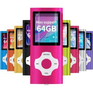 Lecteur Mp3 / Mp4 Bluetooth 5.0 Avec Carte Mémoire 32 Go, Écran Lcd 1,8 Pouces, Support Jusqu'À 128 Go, Vidéo/Enregistrement Vocal/Radio Fm, Lecteur De Livres Électroniques - Neuf