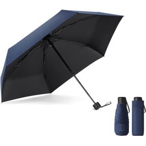 nzqaf-Mini Parapluie - Parapluie de Poche & Parapluie de Voyage & Parapluie Pliant,Ultra Léger Mode Compact Portable Anti-UV,Idéal pour Sac à Dos/Sac à Main/Poche - Neuf