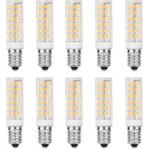 Sjzg-Lot De 10 Ampoules Led E14 7w Non Dimmable Équivalent Ampoule Incandescence 70w 700lm 3000k Blanc Chaud, Petit Culot À Vis E14,360° Angle Faisceau 75 X 2835 Smd Led E14 Maïs Lamp - Neuf