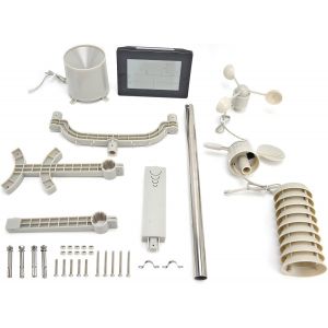 SUBZONAL-cran Noir et Blanc Thermom&egrave;tre Ext&eacute;rieur Int&eacute;rieur Hygrom&egrave;tre Pr&eacute;visions M&eacute;t&eacute;o Indicateur de Vitesse du Vent - Neuf