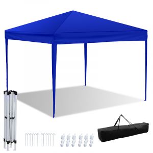 3x3m Tonnelle Pliante &Eacute;tanche Stable, Tonnelle De Jardin Exterieur Anti-Uv, Blau - Neuf
