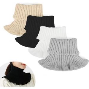 Faux Col Roulé Femme,4pcs Écharpe À Col Roulé,Pull Tricoté Faux Col,Doux Agréable Pour Peau,Respirant Et Chaud,Utilisé Pour Chaleur - Neuf