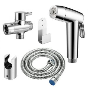Bidet WC Douchette hygiénique Pomme de douche Kit Shattaf Pulvérisateur pour Nettoyage de couches de tissu de toilette - Neuf