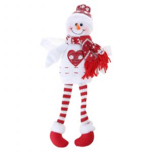 No&euml;l Rideau Titulaire de la Boucle Rempli de Coton de PP Elk/Santa/Bonhomme de neige Poup&eacute;es de D&eacute;coration de D&eacute;coration de Rideau pour Fen&ecirc;tre Nouvel An - Neuf