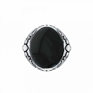 Bague Chevali&egrave;re Homme Royale Onyx Argent - Neuf