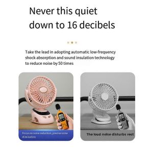 3000mAh N33 USB Clip Fan Mini Fan Portable Chambre Poussette Fan,B - Neuf