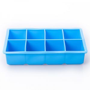 Moule À Glaçons En Silicone Noir Réutilisable,Moule À Glaçons Bricolage,Grand Cube Carré,4 Grilles,Adapté Pour Congélateur,Boissons,Whisky,Vin - Type 8grids #B - Neuf