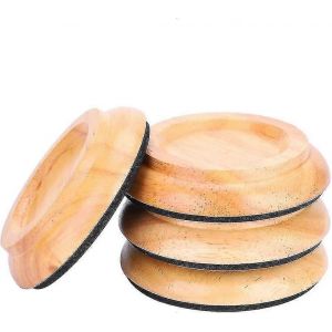 Patins De Protection En Bois Pour Piano, Lot De 4 Patins Ronds Pour Roulettes De Piano Droit - Mmiao - Neuf