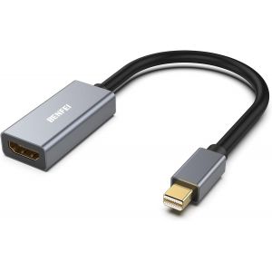 LORANKA-Adaptateur Mini DisplayPort vers HDMI 4K@30Hz, Thunderbolt 2 vers HDMI compatible pour MacBook Air/Pro, Microsoft Surface Pro/Dock, moniteur,projecteur [connecteurs dor&eacute;s et coque en aluminiu - Neuf