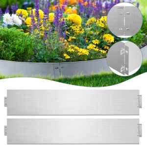 Bordure De Pelouse Produits M&eacute;talliques Bordure Profil&eacute;e Rouleau Bordure De Parterre R&eacute;sistant Aux Intemp&eacute;ries Jardin 100x18cm 30m - Neuf