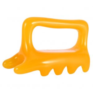Plaque De Massage Portable En Resine Naturelle Pour Le Corps, Planche Gua Sha Jaune - Neuf