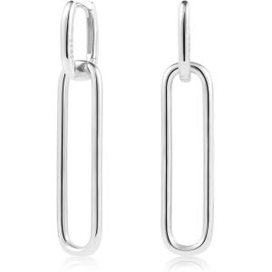 Kal-Boucles D'oreilles Femme Pendante Creole Double Argent 925 Plaque 14k Or - Neuf