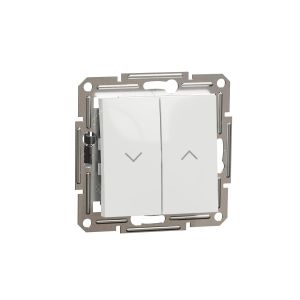 Asfora EPH1370121D Bouton de volet roulant 10 A-250 V LED encastré,bouton de volet roulant,bornes à enficher,blanc - Neuf