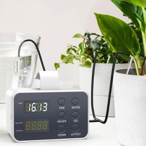 Arrosage Automatisé, kit d'irrigation Goutte à Goutte DIY, Arroseur Plante Intérieur Rechargeable avec Alarme de Pénurie d'eau et de Coupure de Courant, Minuterie Réglable, avec 15 Goutteurs - Neuf