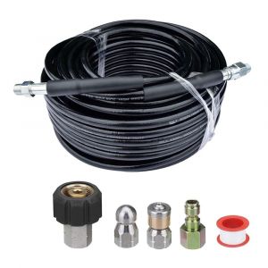 Kit de jet dégout Nettoyeur haute pression - 1/4 pouce NPT, tuyau de nettoyage - Neuf