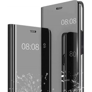 Kal-Coque Compatible Avec Honor Magic 6 Lite 5g / X9b Smart Antichoc Miroir Dur Avec Support Clapet Design Drôle Étui Bumper Kickstand Case Cover Housse - Noir - Neuf