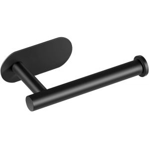 KALANKA-Porte Papier Toilette, Support Papier Toilette Mural, Acier Inoxydable Porte Rouleau Papier Toilette sans Perçage pour Salle de Bain et Cuisine, Noir - Neuf