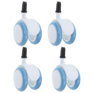 4pcs Roues Roulettes Universelles Walker Roues Roulettes En Caoutchouc Plastique De Remplacement Pour Poussette Playpen Walker Accessoires - Neuf